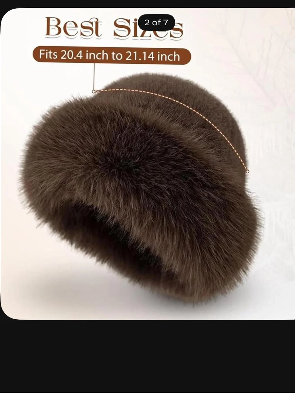 Brown Faux Fur Bucket Hat - Women's Winter Accessory